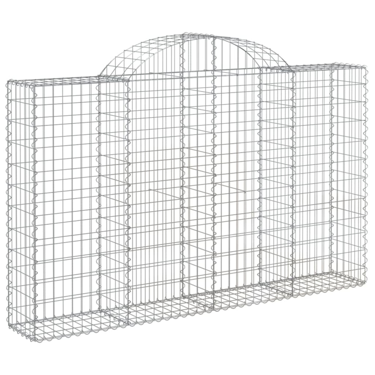 vidaXL Συρματοκιβώτια Τοξωτά 5 τεμ. 200x30x120/140 εκ. Γαλβαν. Ατσάλι