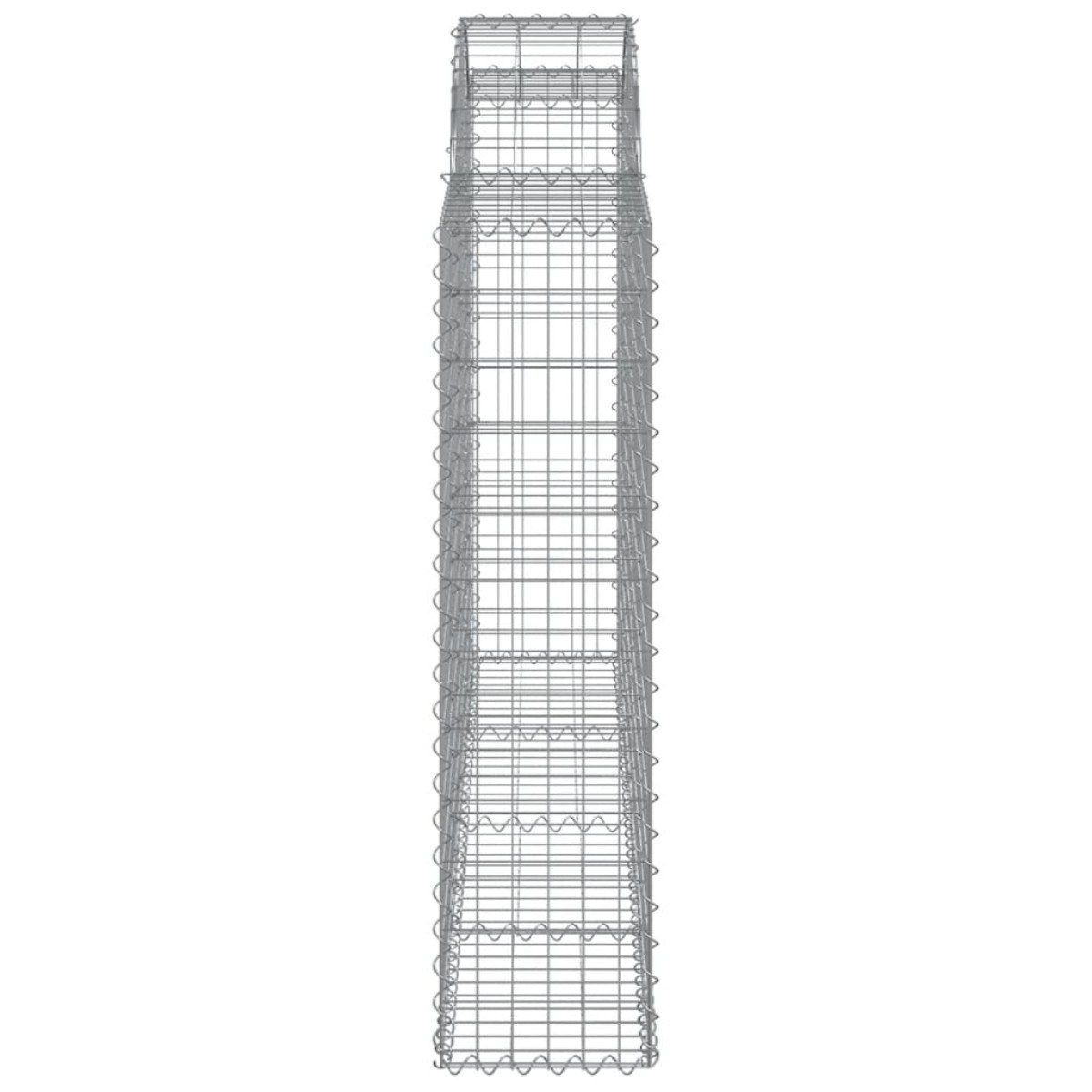 vidaXL Συρματοκιβώτια Τοξωτά 5 τεμ. 200x30x120/140 εκ. Γαλβαν. Ατσάλι