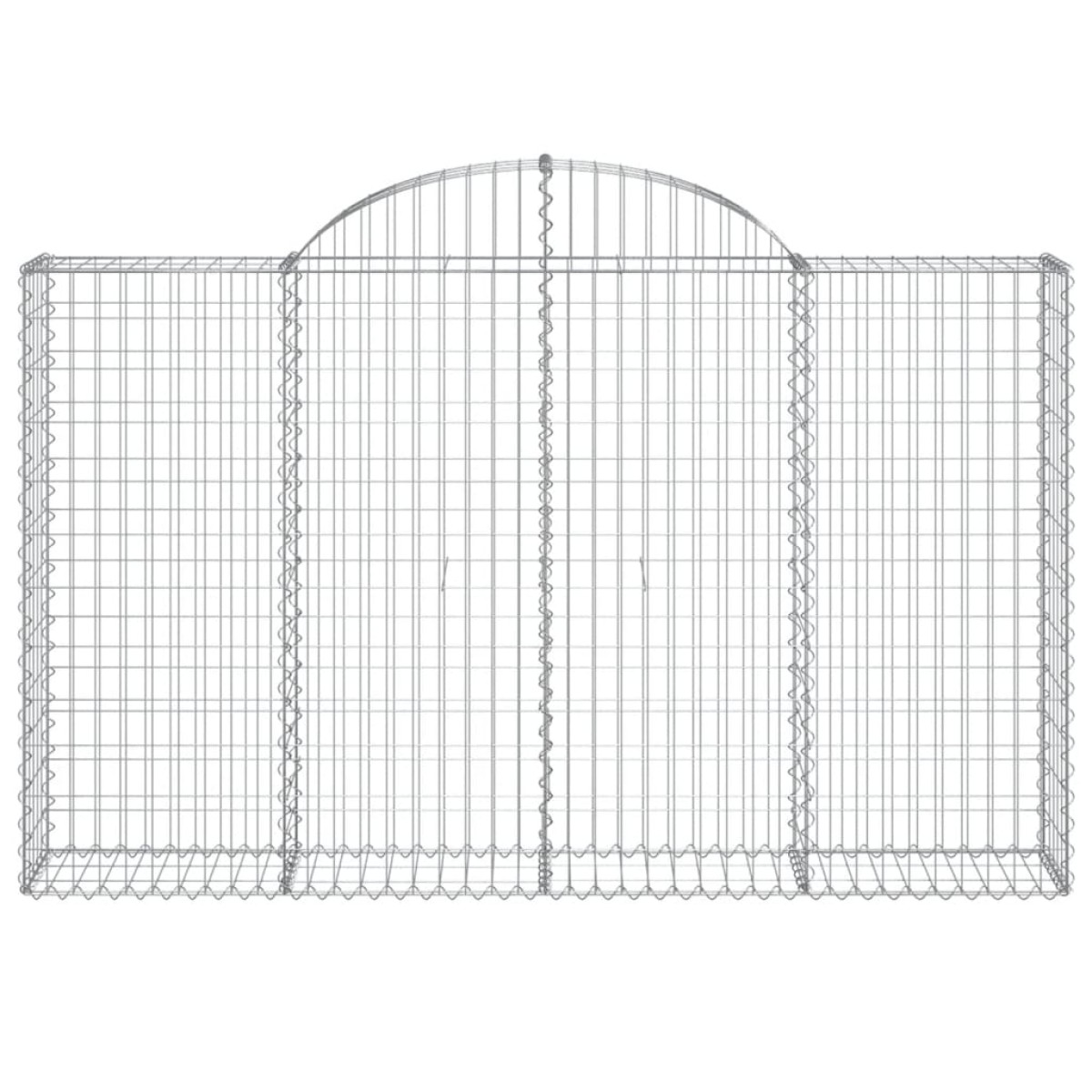 vidaXL Συρματοκιβώτια Τοξωτά 6 τεμ. 200x30x120/140 εκ. Γαλβαν. Ατσάλι