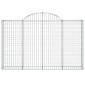 vidaXL Συρματοκιβώτια Τοξωτά 8 τεμ. 200x30x120/140 εκ. Γαλβαν. Ατσάλι