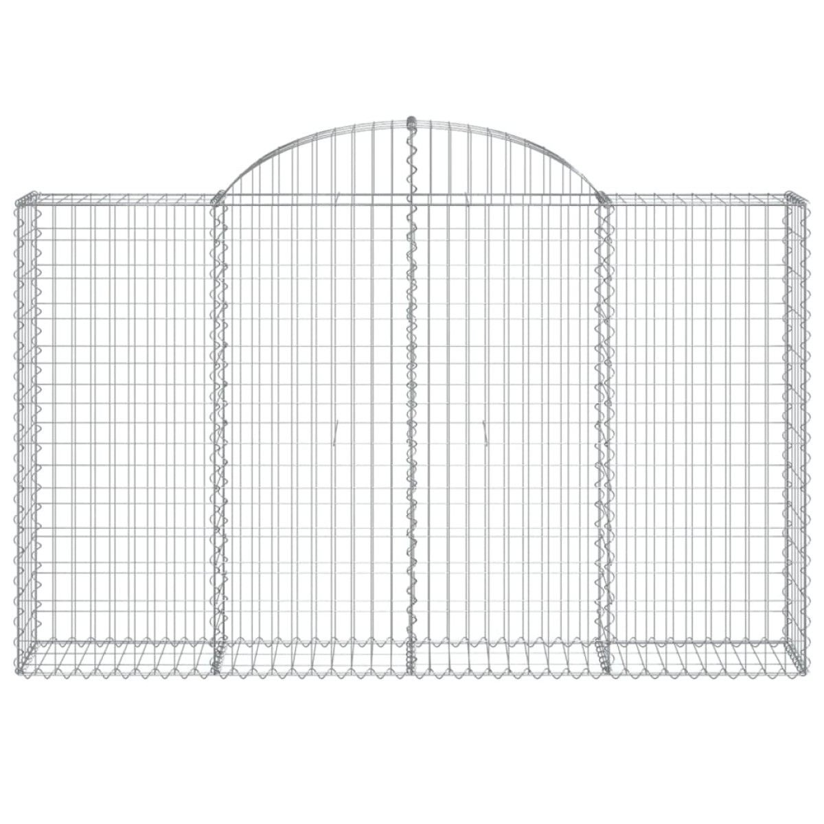 vidaXL Συρματοκιβώτια Τοξωτά 9 τεμ. 200x30x120/140 εκ. Γαλβαν. Ατσάλι