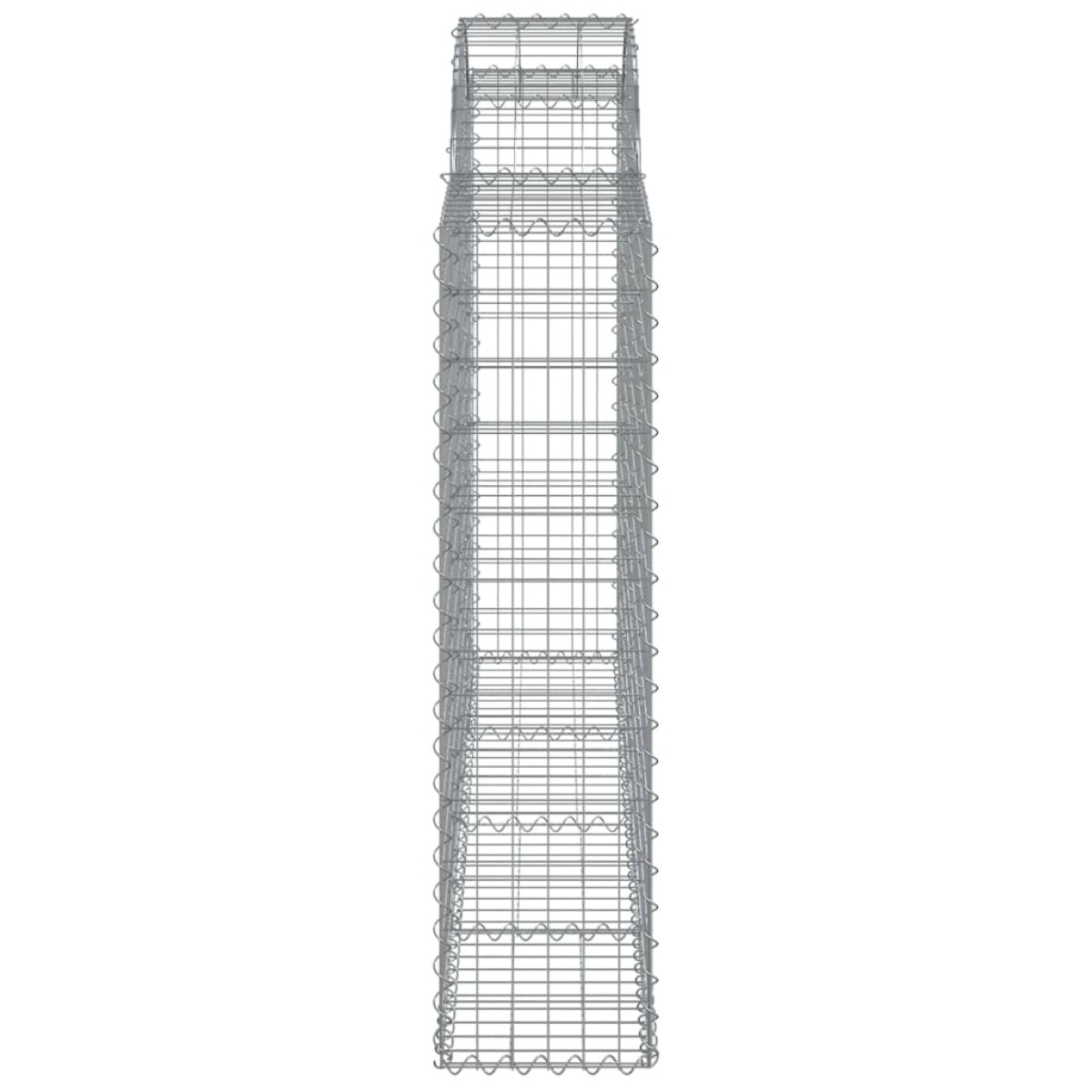 vidaXL Συρματοκιβώτια Τοξωτά 11 τεμ. 200x30x120/140 εκ. Γαλβαν. Ατσάλι