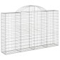 vidaXL Συρματοκιβώτια Τοξωτά 12 τεμ. 200x30x120/140 εκ. Γαλβαν. Ατσάλι