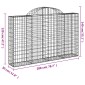 vidaXL Συρματοκιβώτια Τοξωτά 13 τεμ. 200x30x120/140 εκ. Γαλβαν. Ατσάλι