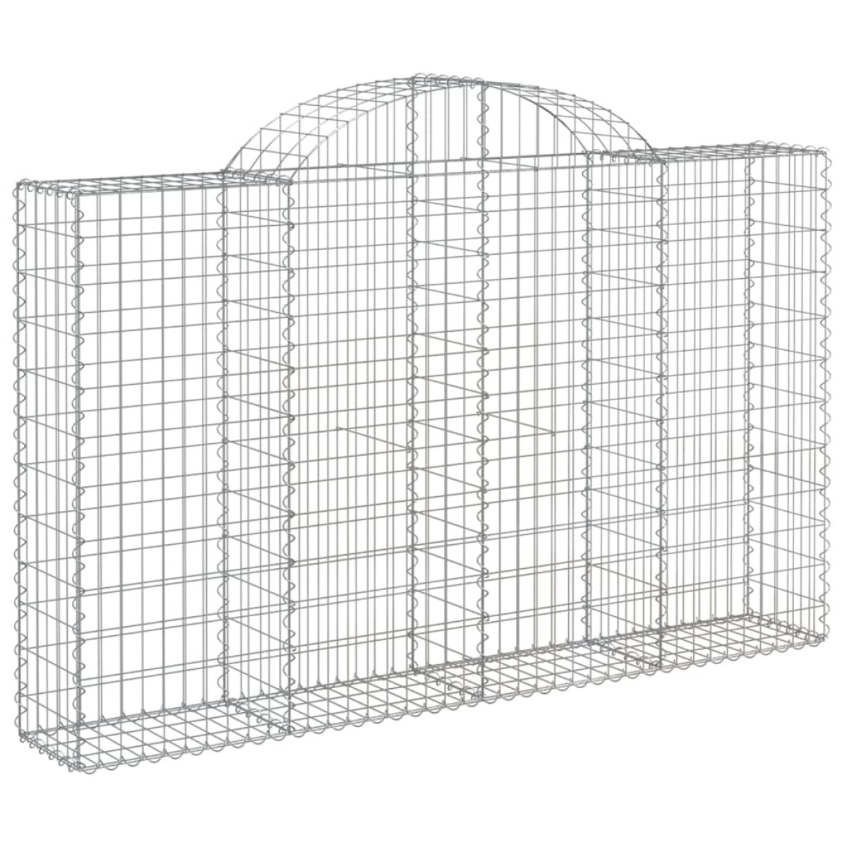 vidaXL Συρματοκιβώτια Τοξωτά 18 τεμ. 200x30x120/140 εκ. Γαλβαν. Ατσάλι