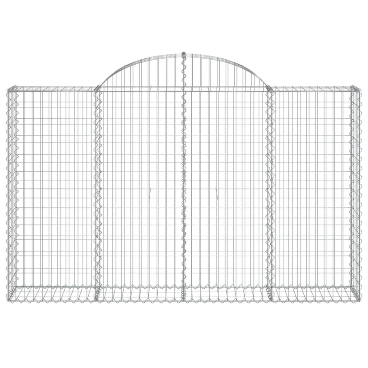 vidaXL Συρματοκιβώτια Τοξωτά 25 τεμ. 200x30x120/140 εκ. Γαλβαν. Ατσάλι
