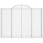 vidaXL Συρματοκιβώτια Τοξωτά 6 τεμ. 200x30x140/160 εκ. Γαλβαν. Ατσάλι