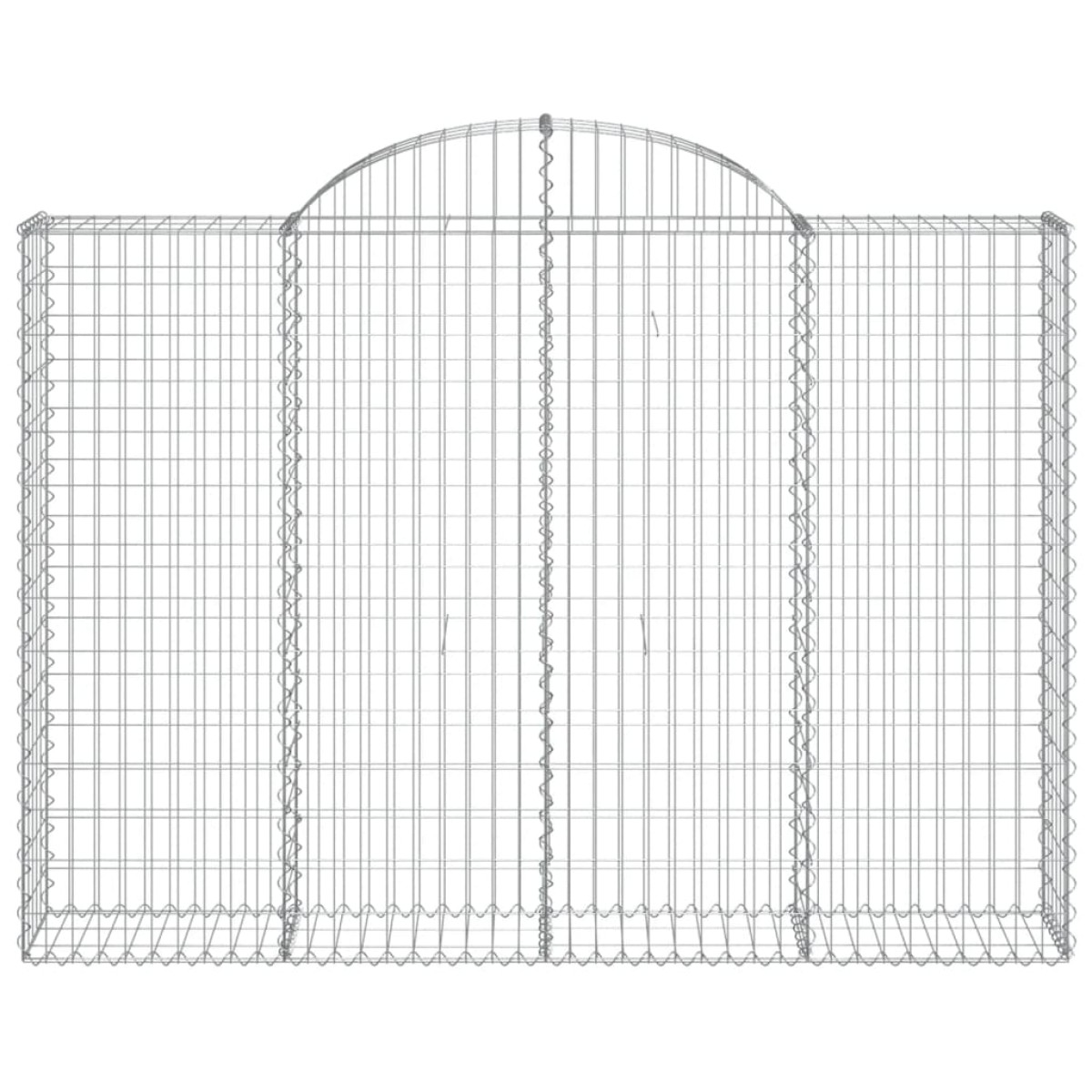 vidaXL Συρματοκιβώτια Τοξωτά 8 τεμ. 200x30x140/160 εκ. Γαλβαν. Ατσάλι