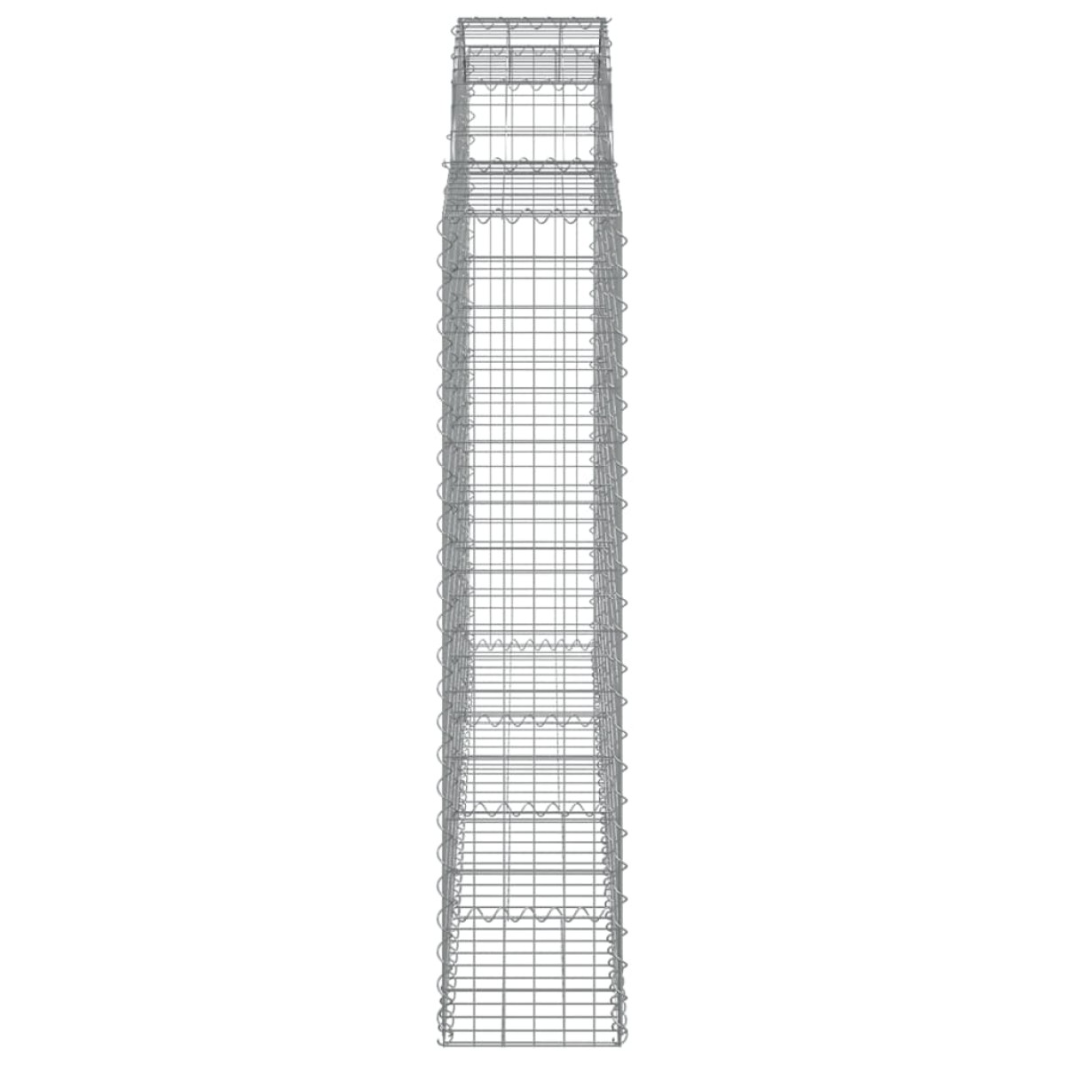 vidaXL Συρματοκιβώτια Τοξωτά 10 τεμ. 200x30x140/160 εκ. Γαλβαν. Ατσάλι