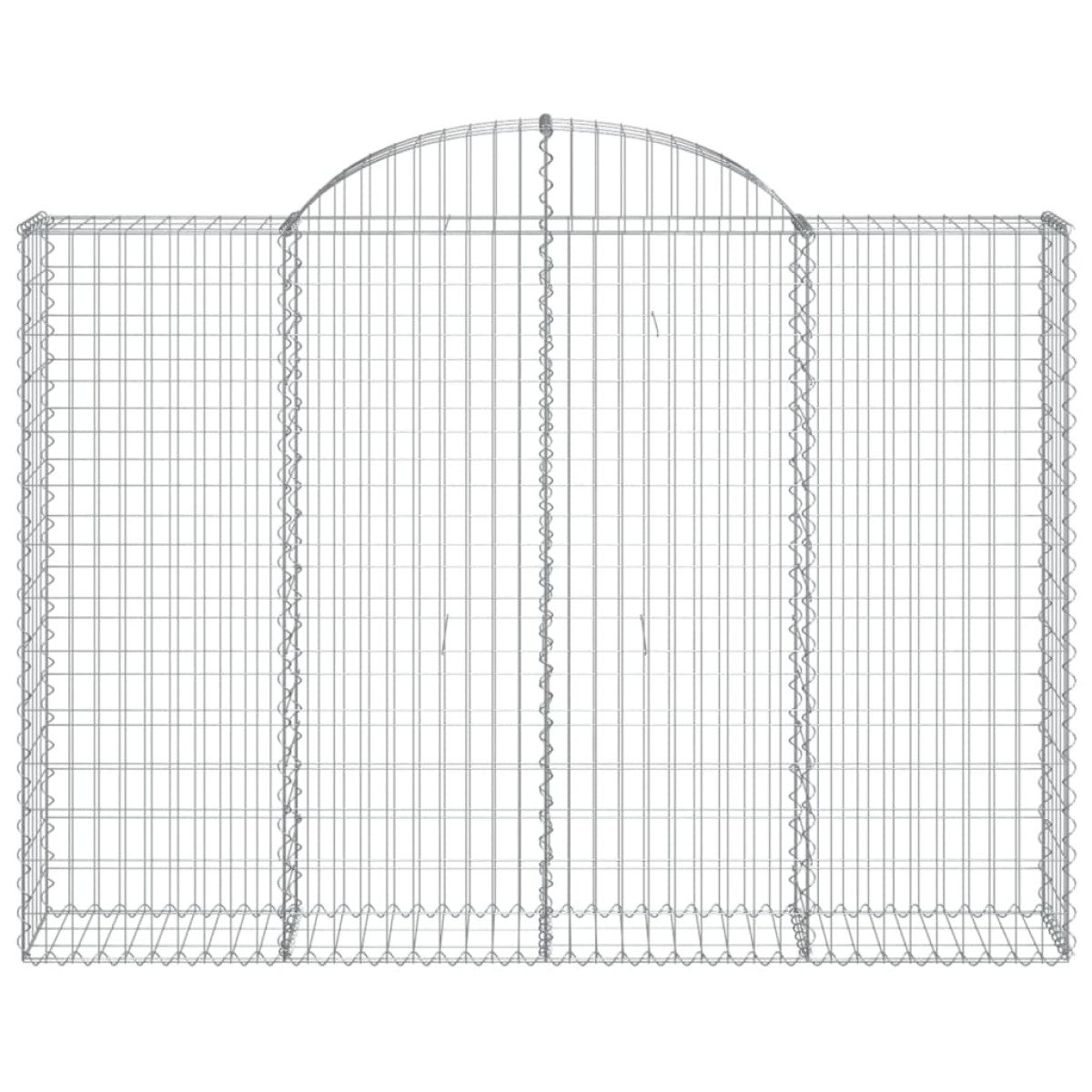 vidaXL Συρματοκιβώτια Τοξωτά 18 τεμ. 200x30x140/160 εκ. Γαλβαν. Ατσάλι