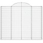 vidaXL Συρματοκιβώτια Τοξωτά 2 τεμ. 200x30x160/180 εκ. Γαλβαν. Ατσάλι