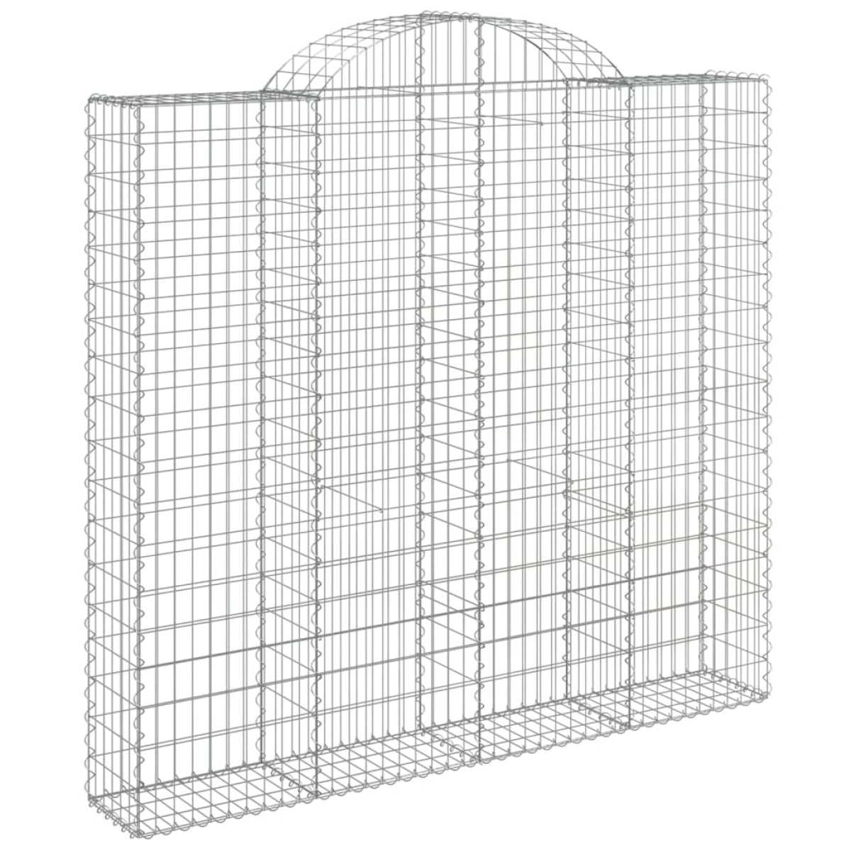 vidaXL Συρματοκιβώτια Τοξωτά 2 τεμ. 200x30x180/200 εκ. Γαλβαν. Ατσάλι