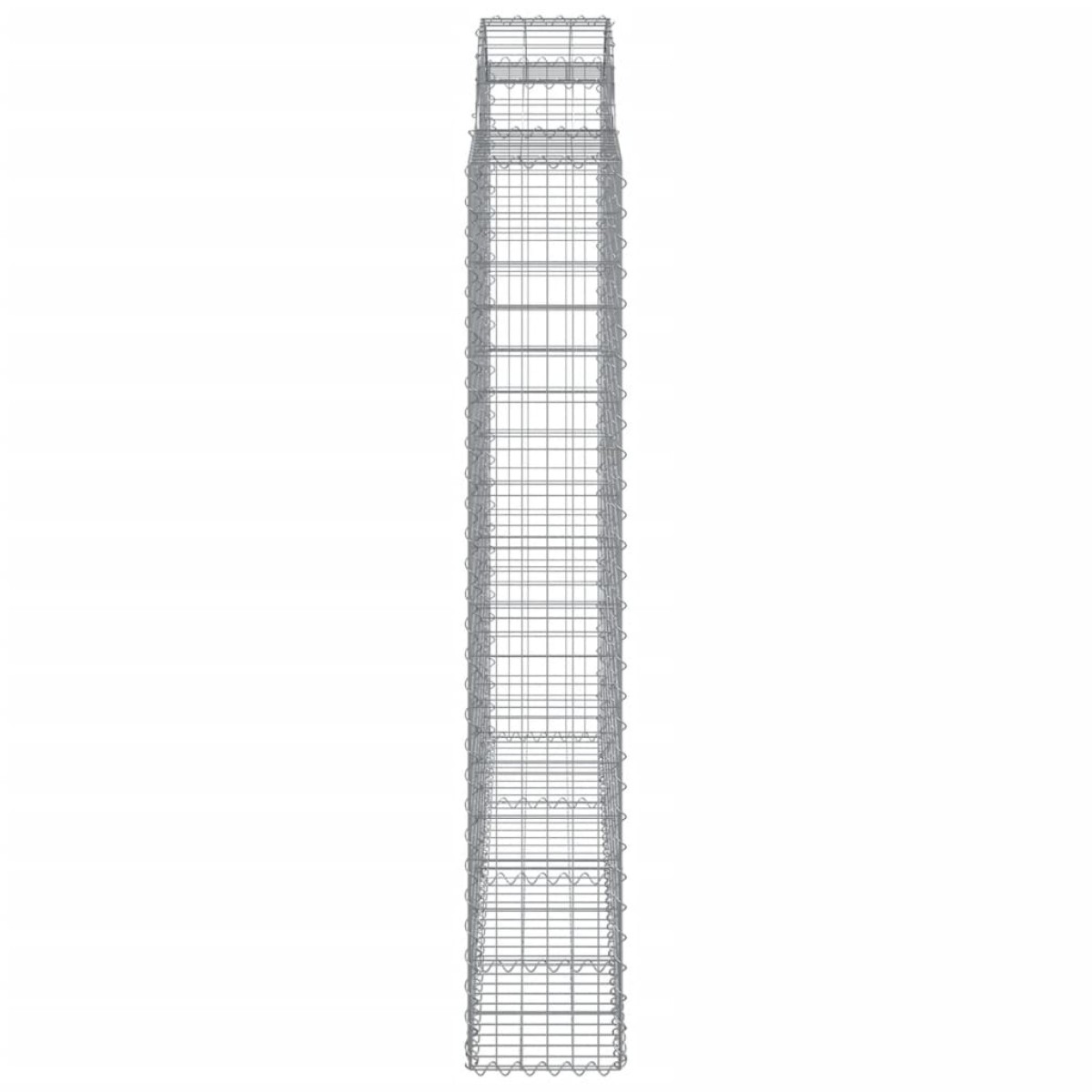 vidaXL Συρματοκιβώτια Τοξωτά 2 τεμ. 200x30x180/200 εκ. Γαλβαν. Ατσάλι