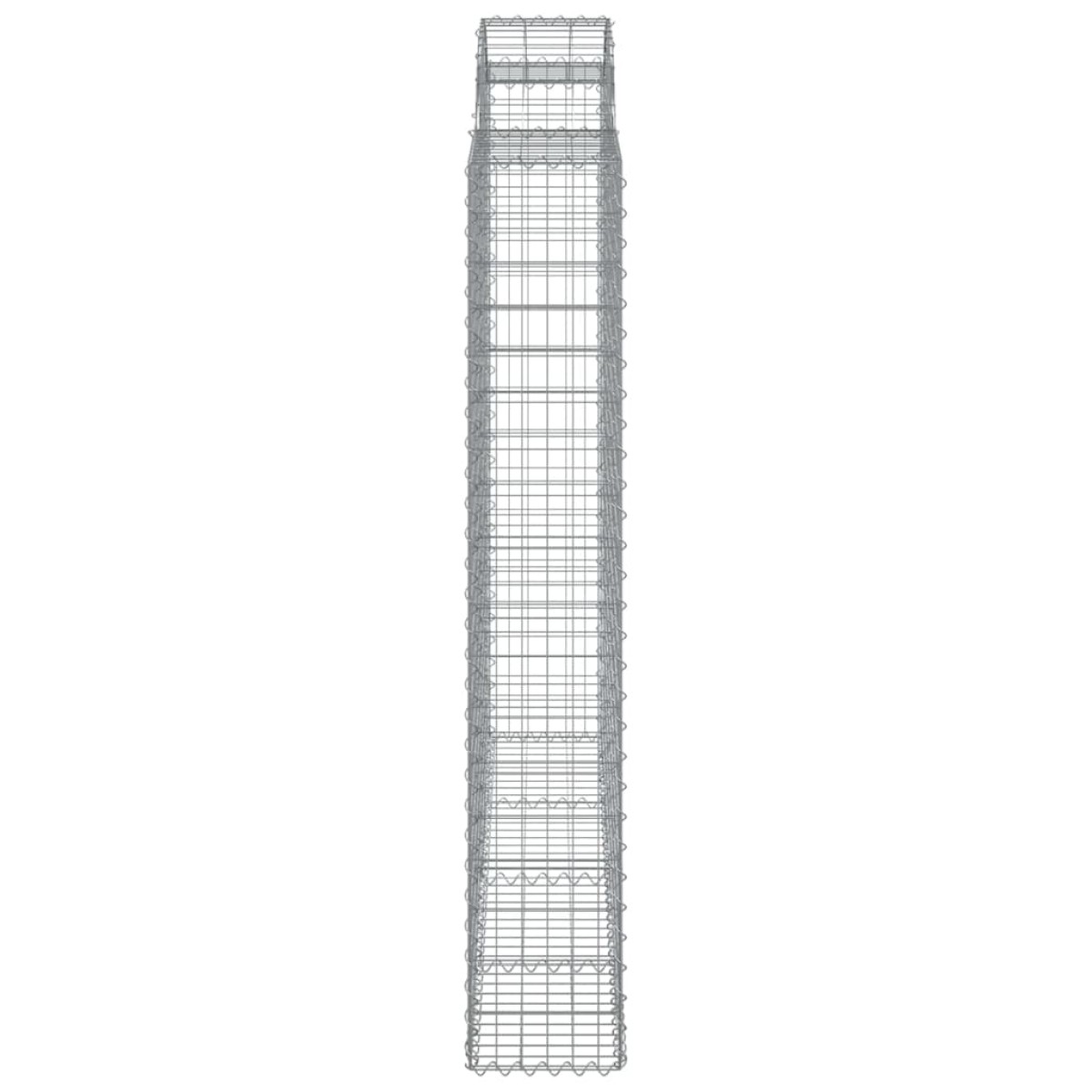 vidaXL Συρματοκιβώτια Τοξωτά 4 τεμ. 200x30x180/200 εκ. Γαλβαν. Ατσάλι