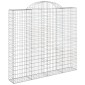 vidaXL Συρματοκιβώτια Τοξωτά 6 τεμ. 200x30x180/200 εκ. Γαλβαν. Ατσάλι