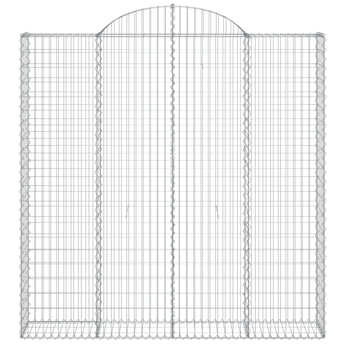 vidaXL Συρματοκιβώτια Τοξωτά 2 τεμ. 200x30x200/220 εκ. Γαλβαν. Ατσάλι