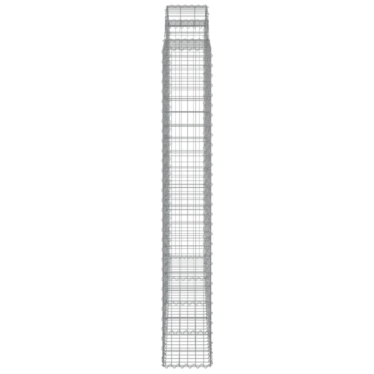 vidaXL Συρματοκιβώτια Τοξωτά 3 τεμ. 200x30x200/220 εκ. Γαλβαν. Ατσάλι