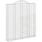vidaXL Συρματοκιβώτια Τοξωτά 2 τεμ. 200x30x220/240 εκ. Γαλβαν. Ατσάλι