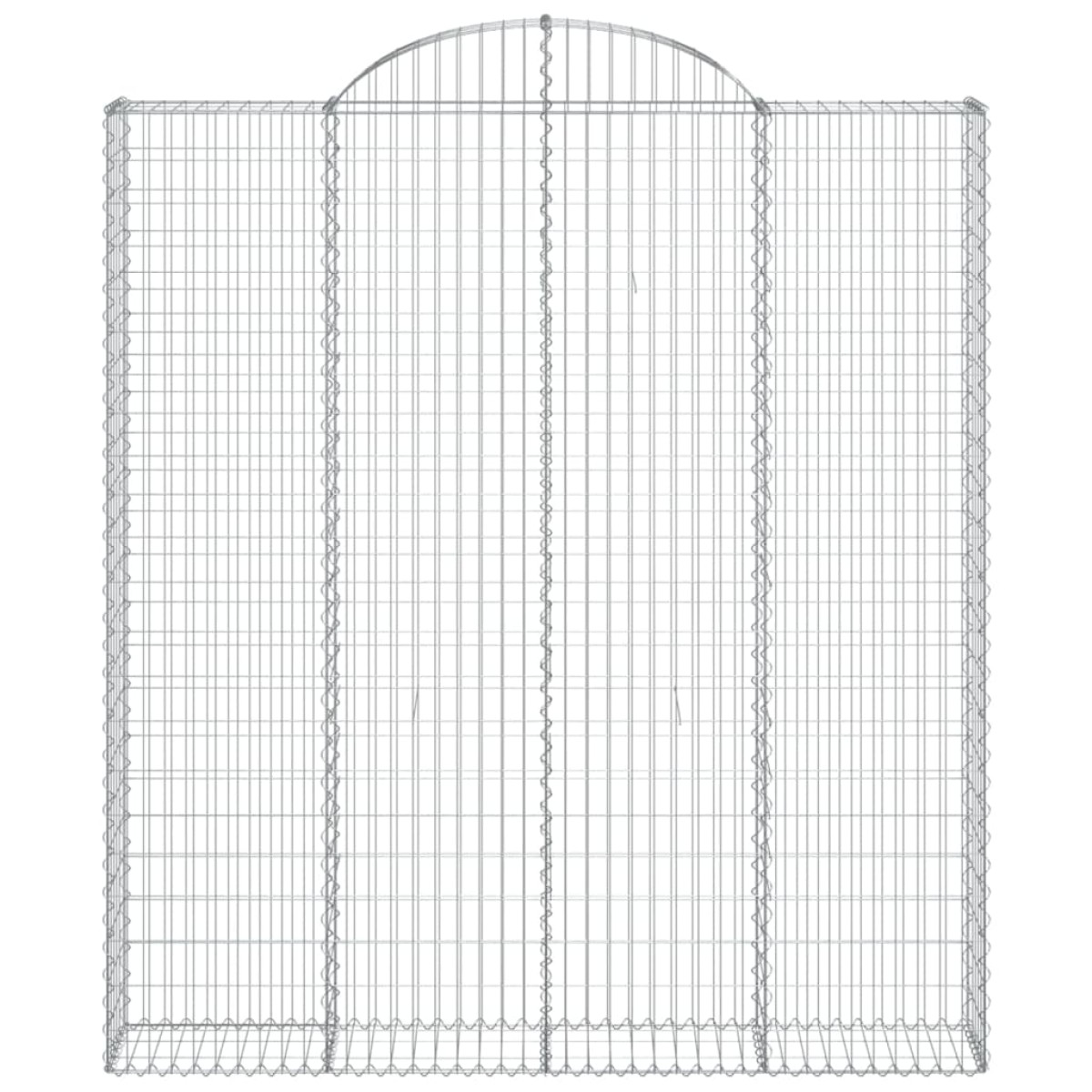 vidaXL Συρματοκιβώτια Τοξωτά 2 τεμ. 200x30x220/240 εκ. Γαλβαν. Ατσάλι