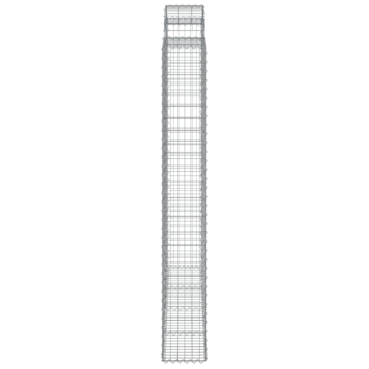 vidaXL Συρματοκιβώτια Τοξωτά 2 τεμ. 200x30x220/240 εκ. Γαλβαν. Ατσάλι
