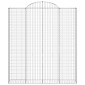 vidaXL Συρματοκιβώτια Τοξωτά 3 τεμ. 200x30x220/240 εκ. Γαλβαν. Ατσάλι