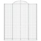vidaXL Συρματοκιβώτια Τοξωτά 6 τεμ. 200x30x220/240 εκ. Γαλβαν. Ατσάλι