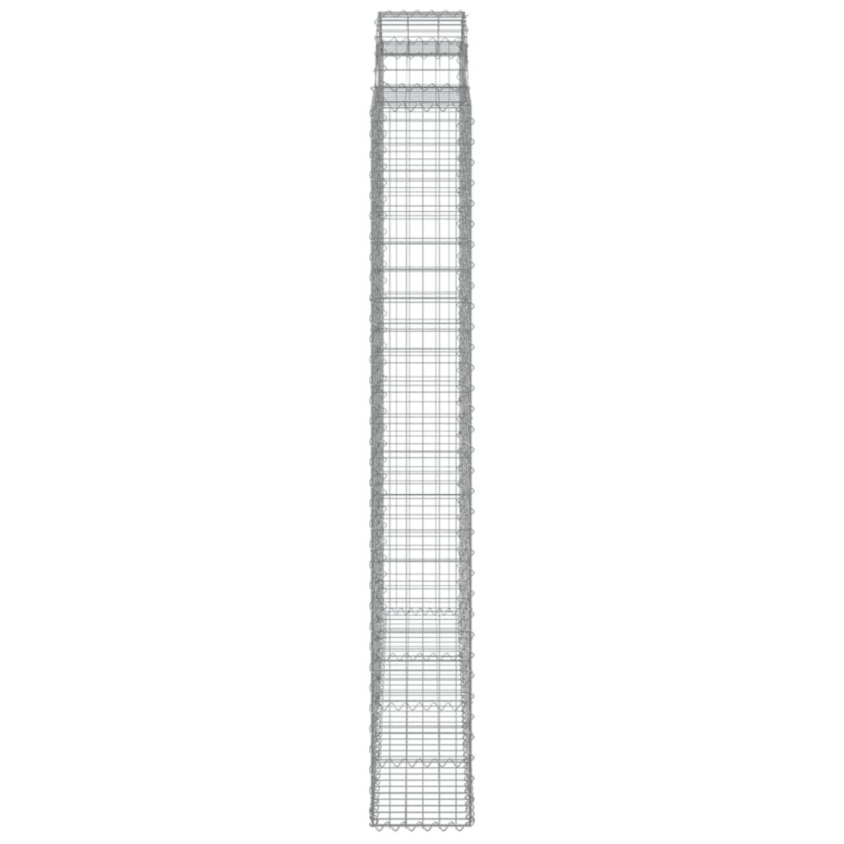 vidaXL Συρματοκιβώτια Τοξωτά 6 τεμ. 200x30x220/240 εκ. Γαλβαν. Ατσάλι