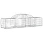 vidaXL Συρματοκιβώτια Τοξωτά 2 τεμ. 200x50x40/60 εκ. Γαλβαν. Ατσάλι