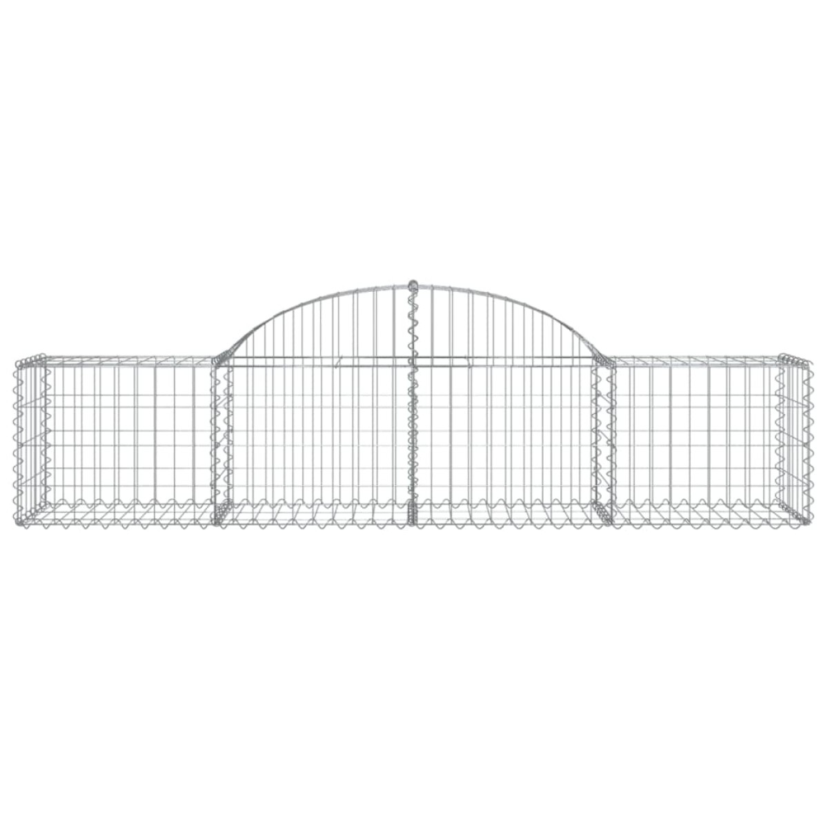 vidaXL Συρματοκιβώτια Τοξωτά 4 τεμ. 200x50x40/60 εκ. Γαλβαν. Ατσάλι