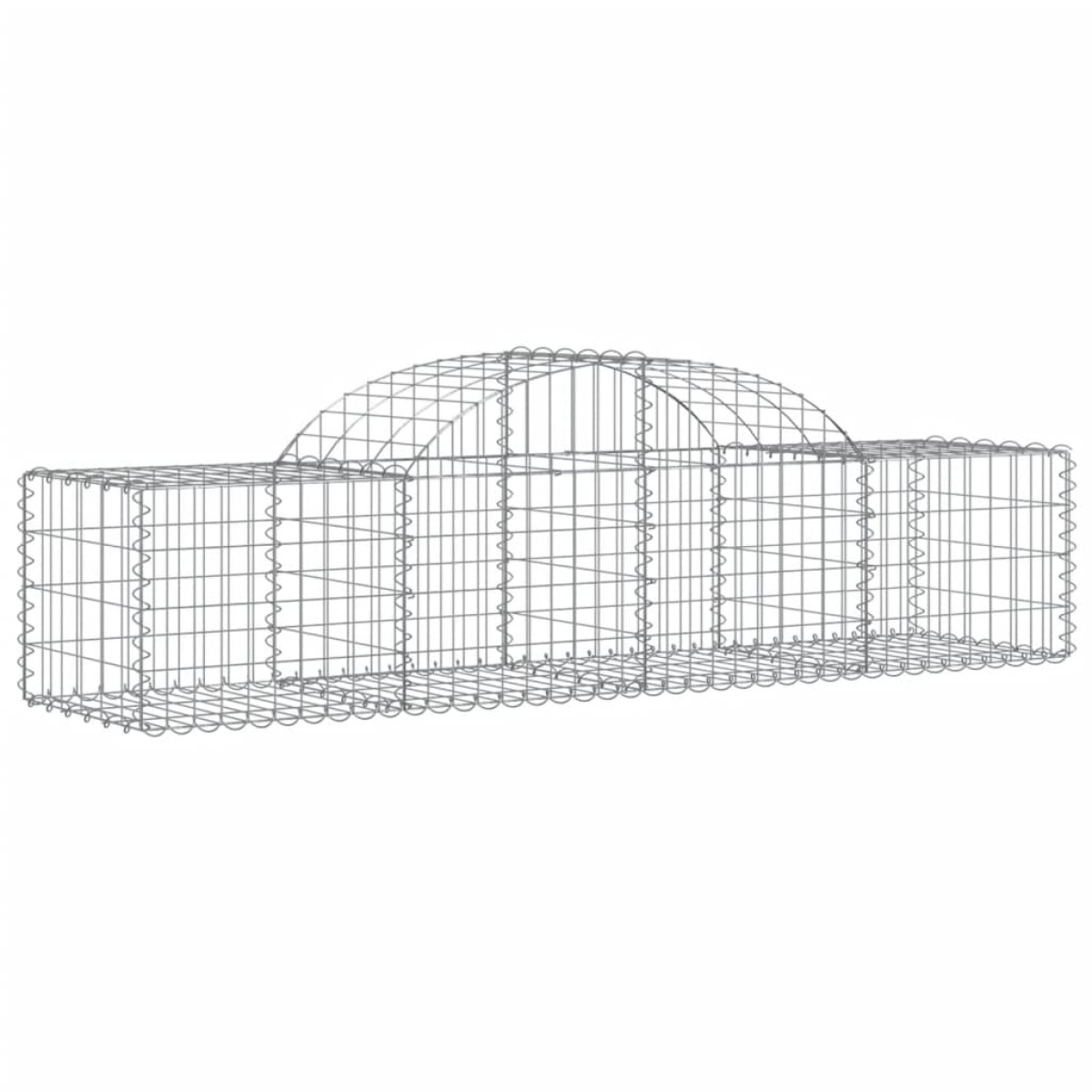 vidaXL Συρματοκιβώτια Τοξωτά 5 τεμ. 200x50x40/60 εκ. Γαλβαν. Ατσάλι