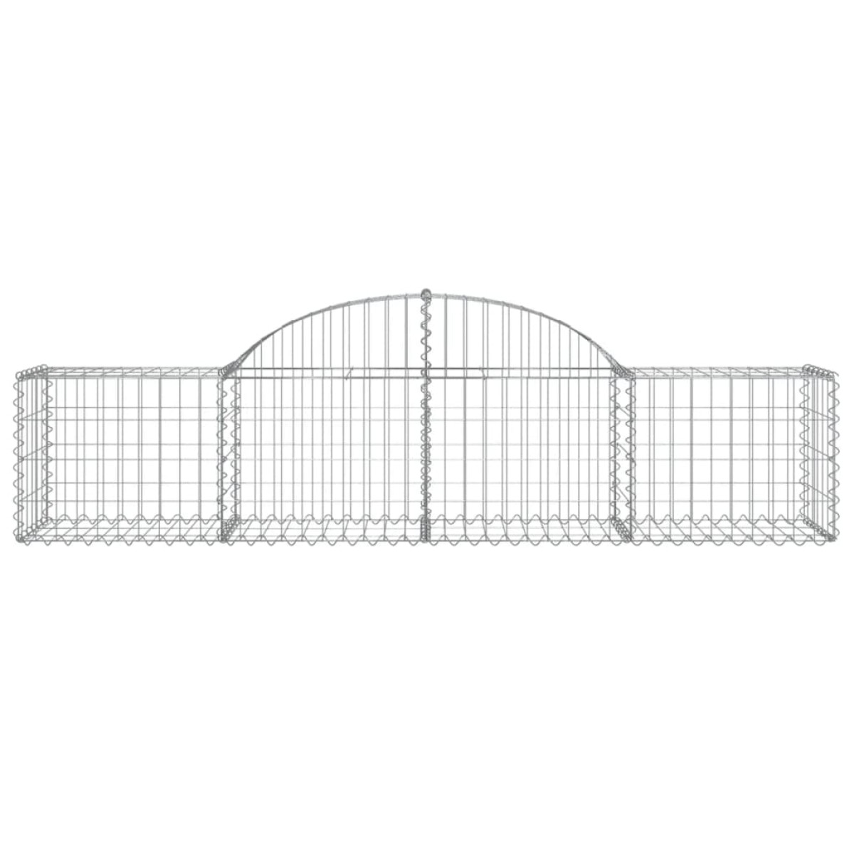 vidaXL Συρματοκιβώτια Τοξωτά 5 τεμ. 200x50x40/60 εκ. Γαλβαν. Ατσάλι