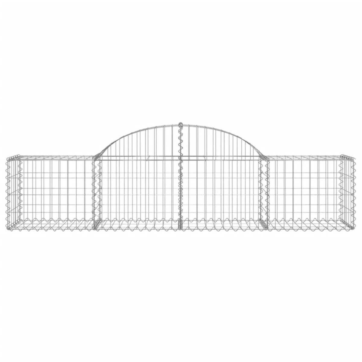 vidaXL Συρματοκιβώτια Τοξωτά 7 τεμ. 200x50x40/60 εκ. Γαλβαν. Ατσάλι
