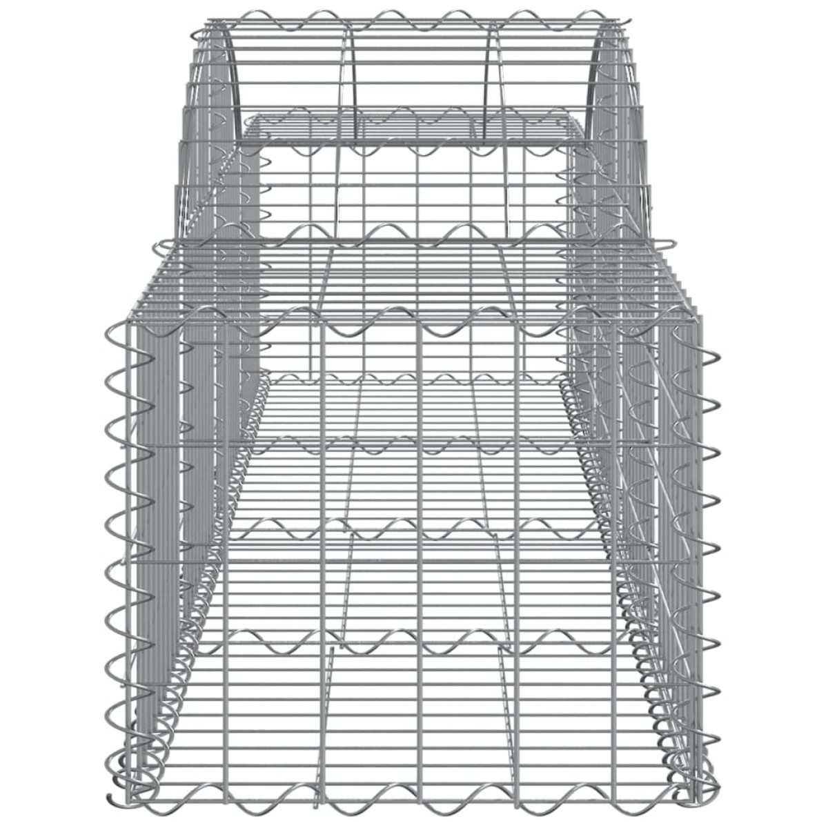 vidaXL Συρματοκιβώτια Τοξωτά 7 τεμ. 200x50x40/60 εκ. Γαλβαν. Ατσάλι