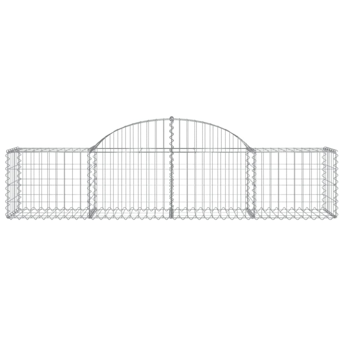 vidaXL Συρματοκιβώτια Τοξωτά 9 τεμ. 200x50x40/60 εκ. Γαλβαν. Ατσάλι