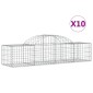vidaXL Συρματοκιβώτια Τοξωτά 10 τεμ. 200x50x40/60 εκ. Γαλβαν. Ατσάλι