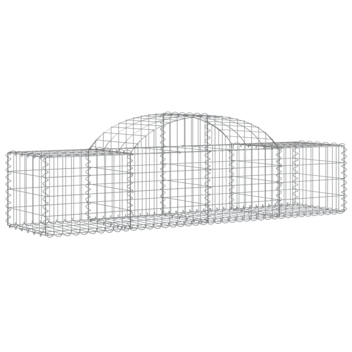 vidaXL Συρματοκιβώτια Τοξωτά 10 τεμ. 200x50x40/60 εκ. Γαλβαν. Ατσάλι