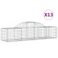 vidaXL Συρματοκιβώτια Τοξωτά 13 τεμ. 200x50x40/60 εκ. Γαλβαν. Ατσάλι