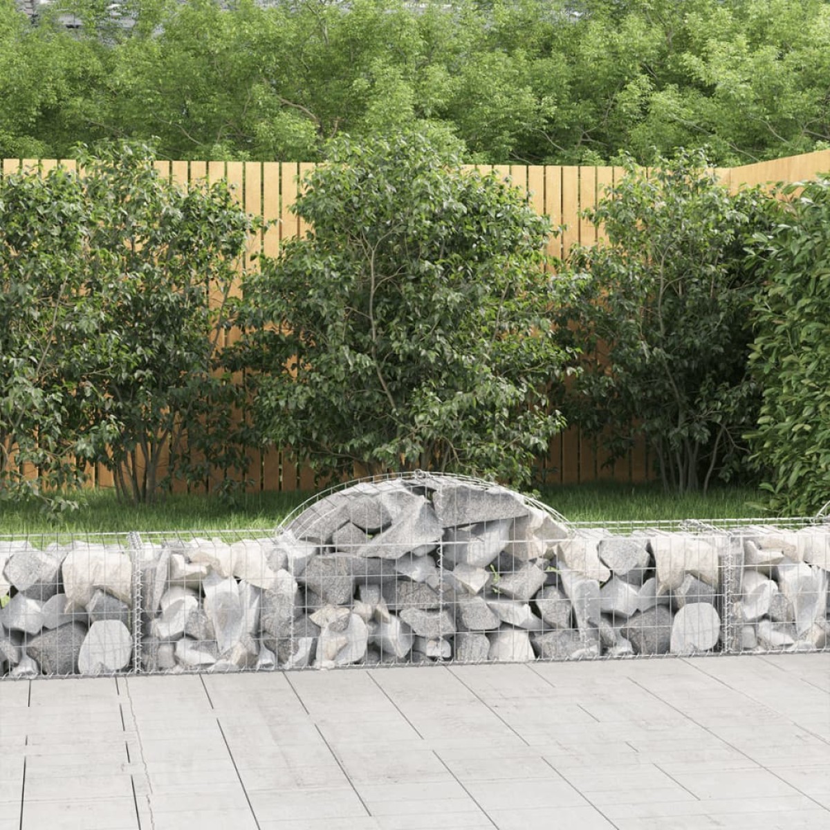 vidaXL Συρματοκιβώτια Τοξωτά 25 τεμ. 200x50x40/60 εκ. Γαλβαν. Ατσάλι