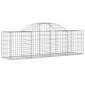 vidaXL Συρματοκιβώτια Τοξωτά 2 τεμ. 200x50x60/80 εκ. Γαλβαν. Ατσάλι
