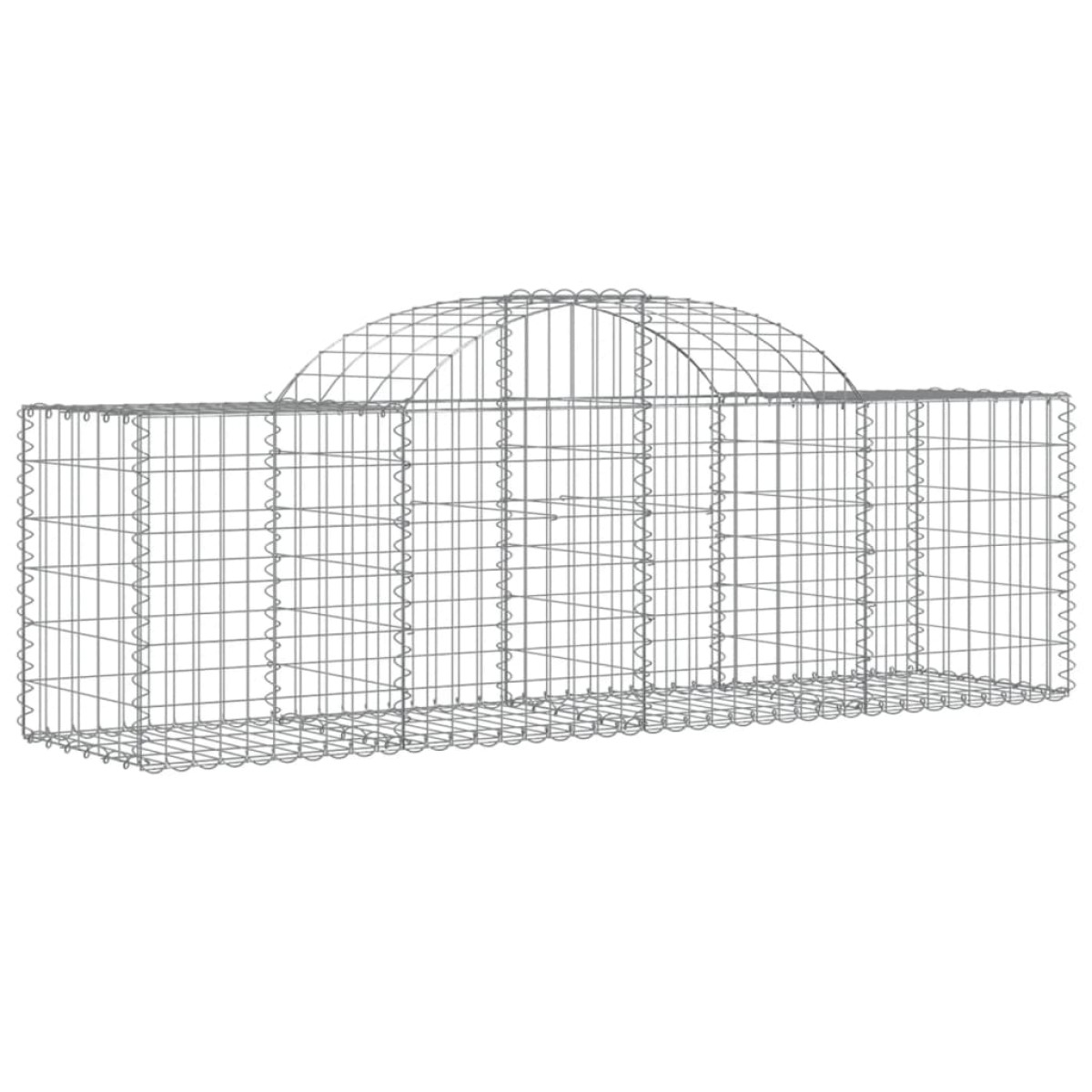 vidaXL Συρματοκιβώτια Τοξωτά 3 τεμ. 200x50x60/80 εκ. Γαλβαν. Ατσάλι