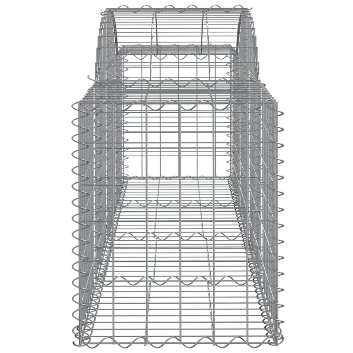 vidaXL Συρματοκιβώτια Τοξωτά 4 τεμ. 200x50x60/80 εκ. Γαλβαν. Ατσάλι