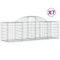 vidaXL Συρματοκιβώτια Τοξωτά 7 τεμ. 200x50x60/80 εκ. Γαλβαν. Ατσάλι