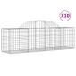 vidaXL Συρματοκιβώτια Τοξωτά 10 τεμ. 200x50x60/80 εκ. Γαλβαν. Ατσάλι