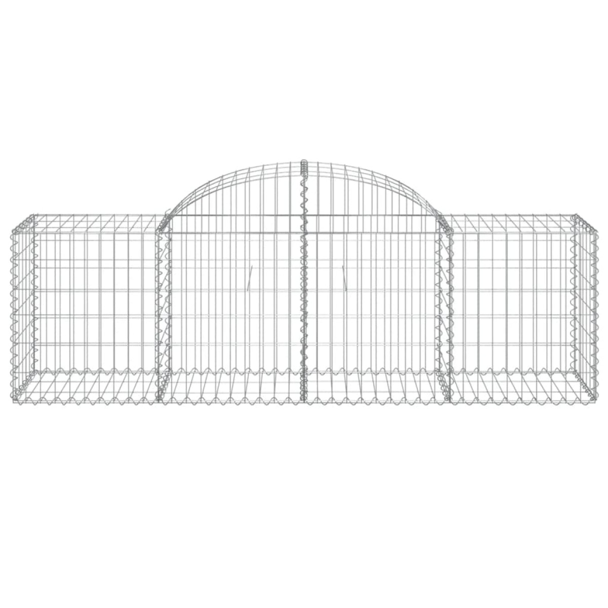 vidaXL Συρματοκιβώτια Τοξωτά 10 τεμ. 200x50x60/80 εκ. Γαλβαν. Ατσάλι