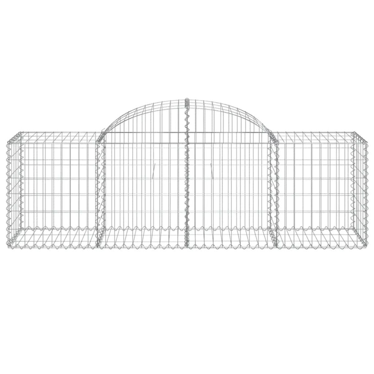 vidaXL Συρματοκιβώτια Τοξωτά 12 τεμ. 200x50x60/80 εκ. Γαλβαν. Ατσάλι