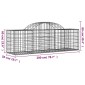 vidaXL Συρματοκιβώτια Τοξωτά 20 τεμ. 200x50x60/80 εκ. Γαλβαν. Ατσάλι