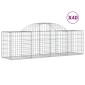 vidaXL Συρματοκιβώτια Τοξωτά 40 τεμ. 200x50x60/80 εκ. Γαλβαν. Ατσάλι