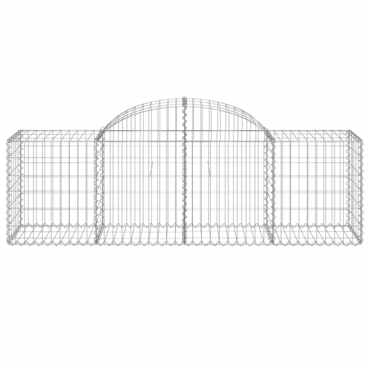 vidaXL Συρματοκιβώτια Τοξωτά 40 τεμ. 200x50x60/80 εκ. Γαλβαν. Ατσάλι
