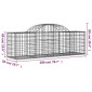 vidaXL Συρματοκιβώτια Τοξωτά 40 τεμ. 200x50x60/80 εκ. Γαλβαν. Ατσάλι