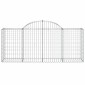 vidaXL Συρματοκιβώτια Τοξωτά 4 τεμ. 200x50x80/100 εκ. Γαλβαν. Ατσάλι